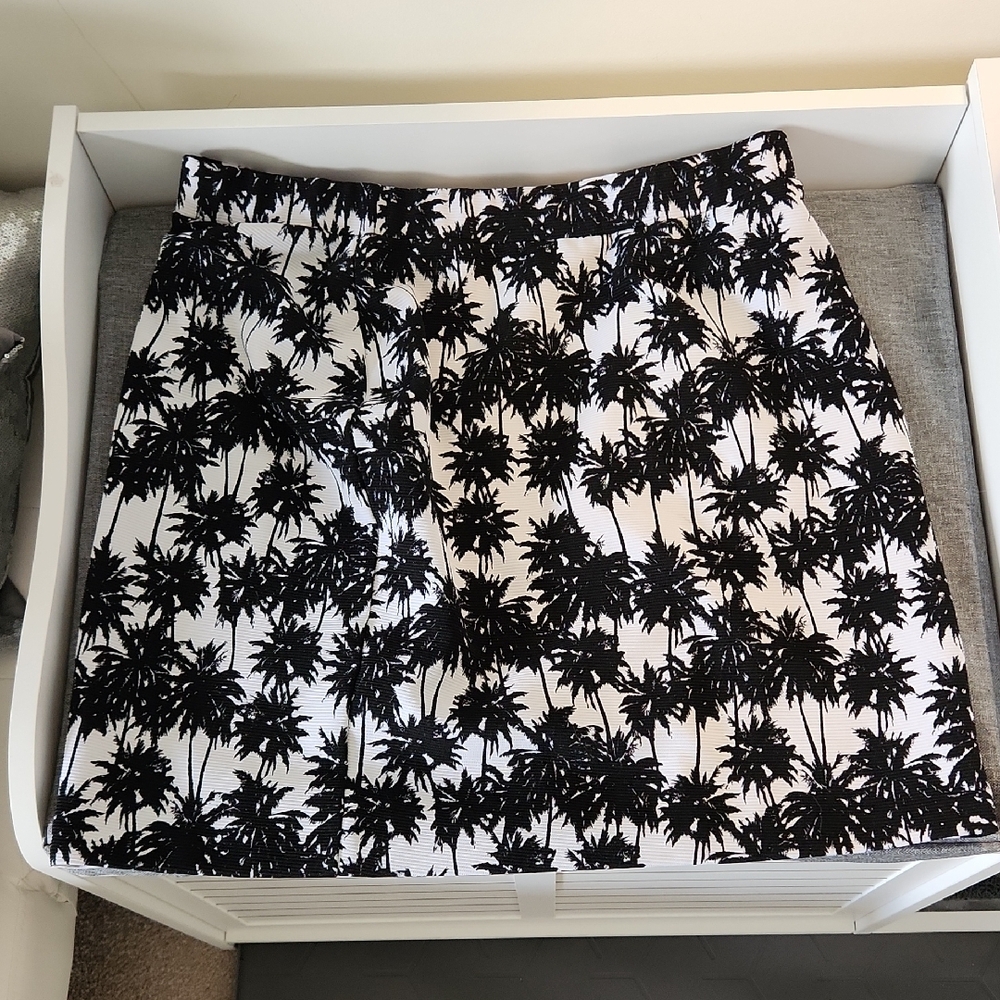 Attention Black and White Mini Pencil Skirt